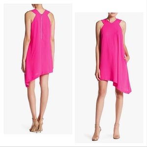 Rachel Rachel Roy Hot Pink Women's Asymmetrical Dress Size XL